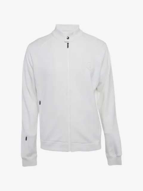 Zegna logo-patch zip-up sweatshirt