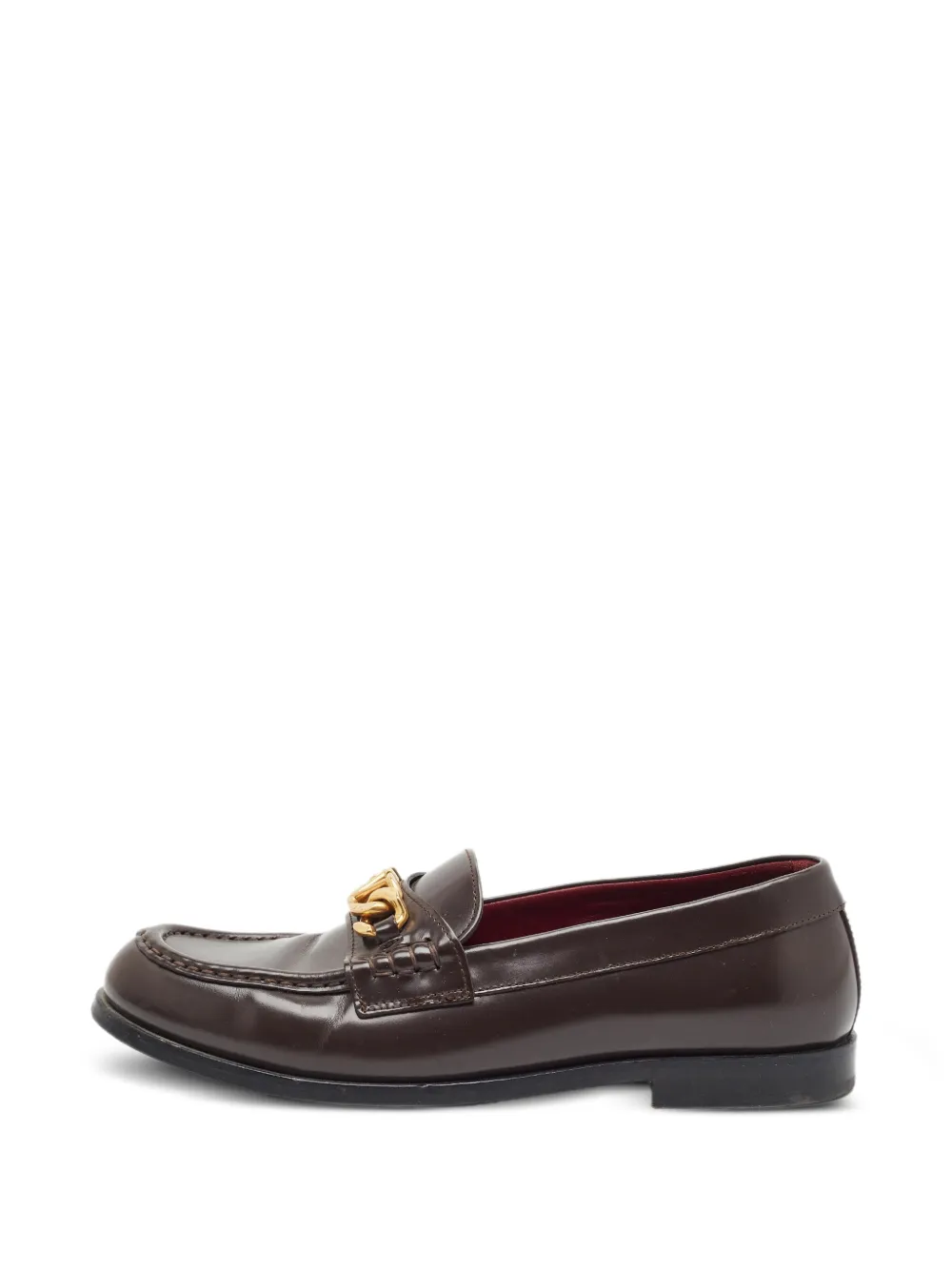 Valentino Garavani Pre-Owned VLogo chain loafers - Marrone