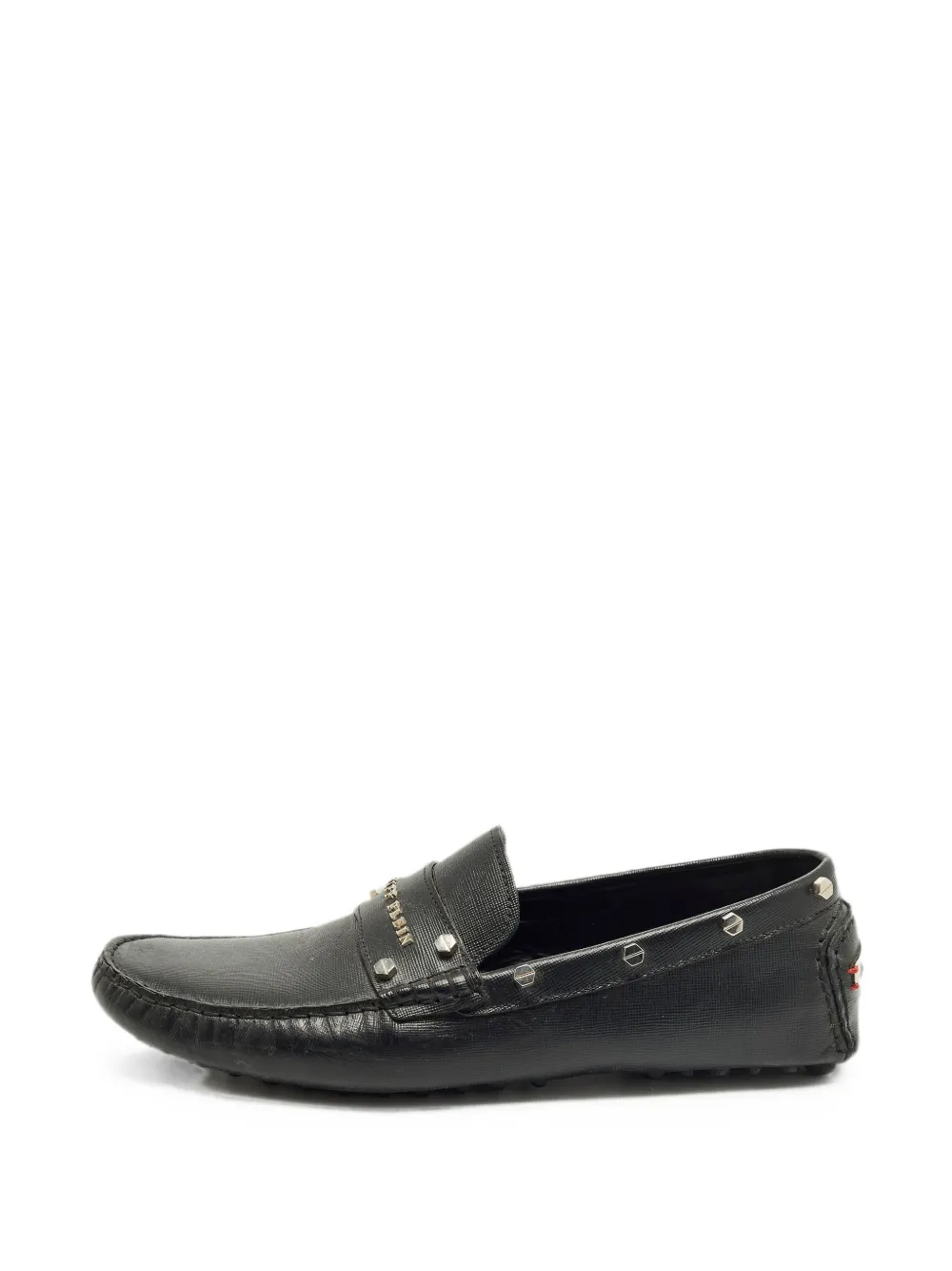 Philipp Plein studded Saffiano loafers - Black