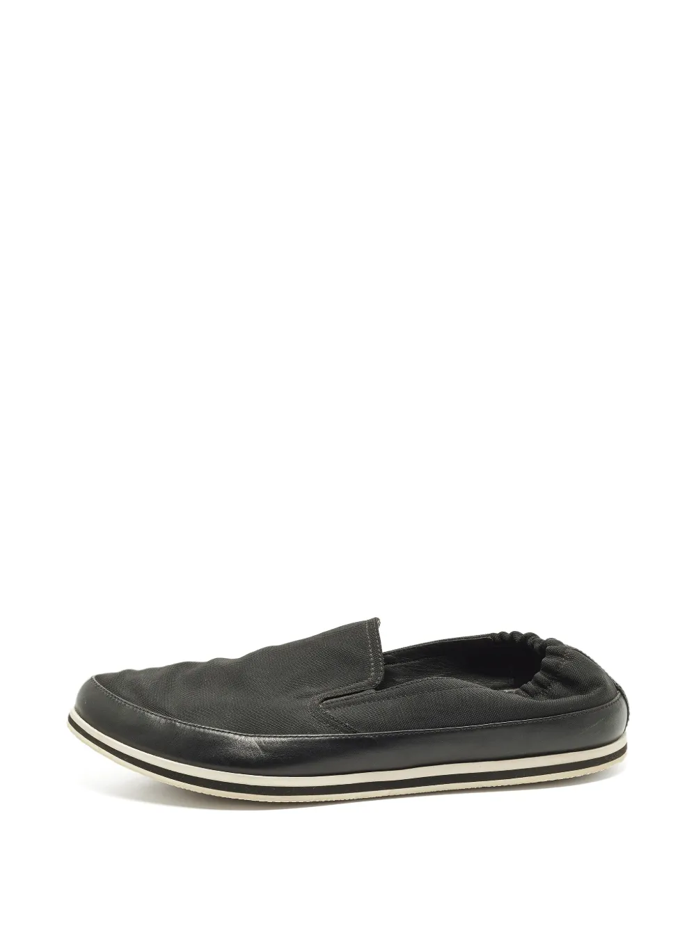 Prada Pre-Owned round-toe slip-on sneakers - Schwarz