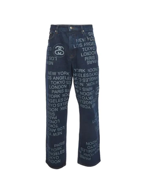 Stüssy Big Ol' City Link print baggy jeans