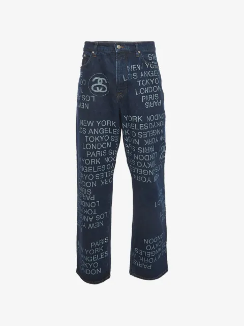 Stüssy Big Ol' City Link print baggy jeans