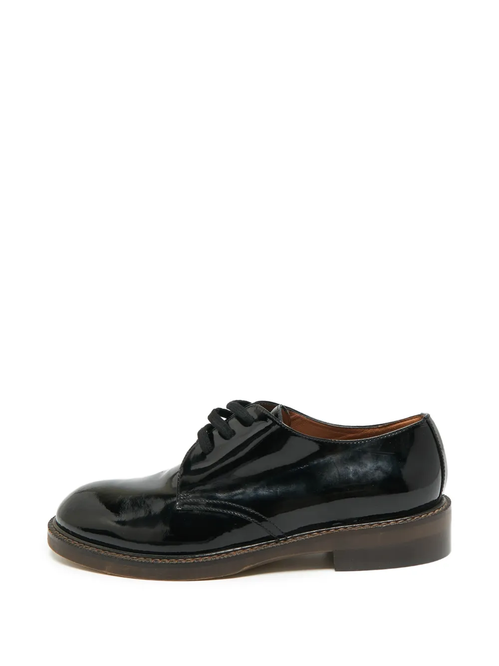 Marni Pre-Owned patent-leather derby shoes - Schwarz