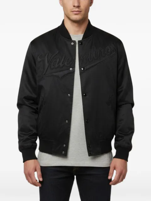 Valentino Garavani Pre-Owned embroidered-logo bomber jacket