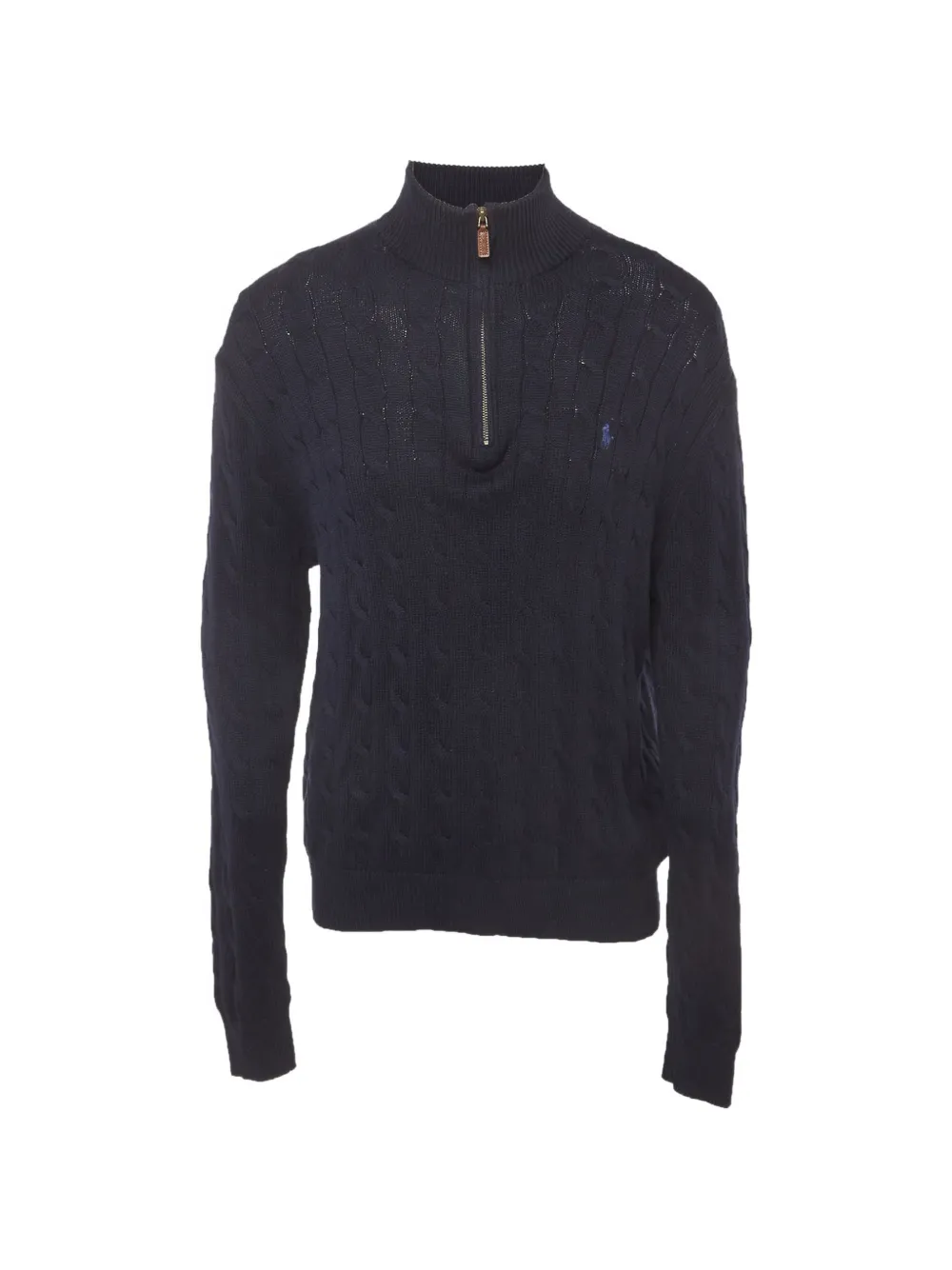 Polo Ralph Lauren Vintage cable-knit quarter-zip sweater - Blu