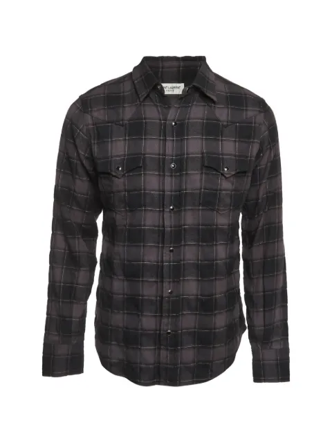 Saint Laurent Pre-Owned plaid-pattern button-up shirt