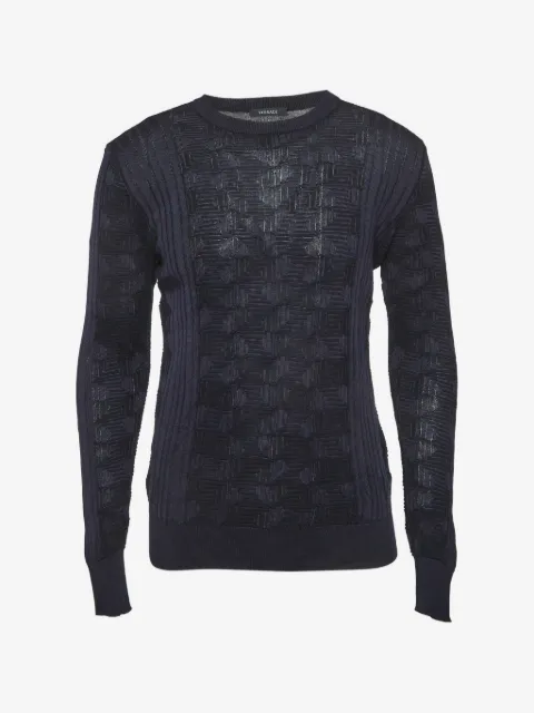 Versace Pre-Owned Greca pattern knit sweater