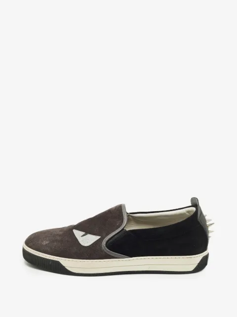 Fendi Pre-Owned tenis slip-on Monster Eyes