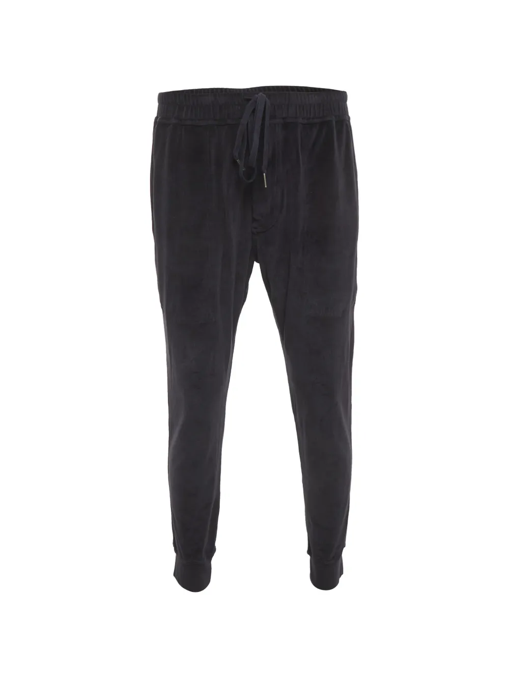 Pre-owned Tom Ford Drawstring Velour Track Pants In Blue