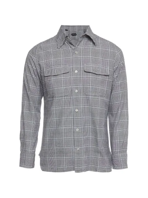 Tom Ford Vintage check-pattern flap-pocket cotton shirt