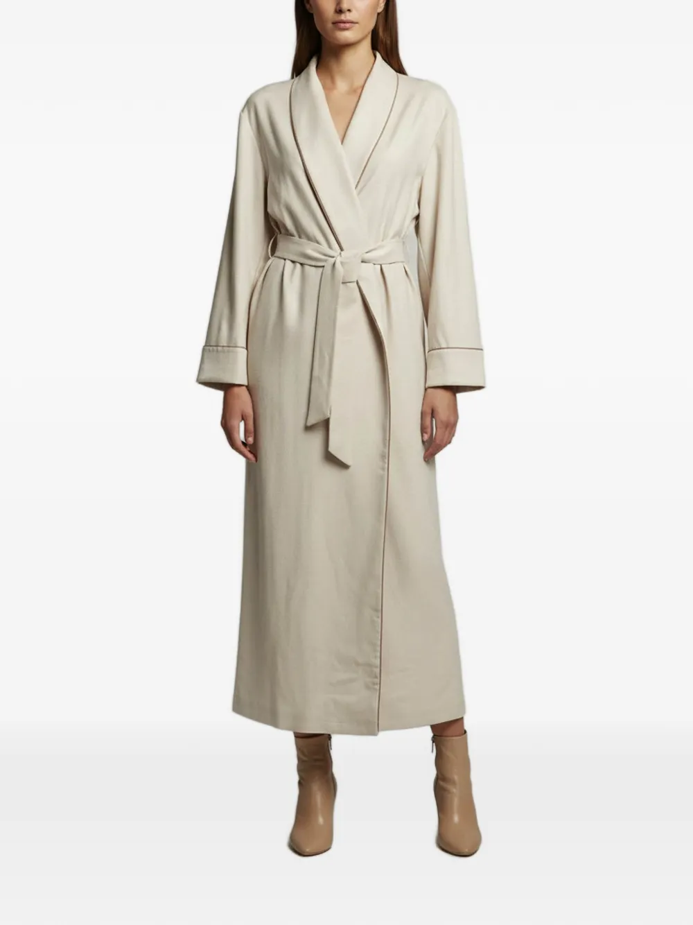 Loro Piana Pre-Owned belted single-breasted coat - Neutrals