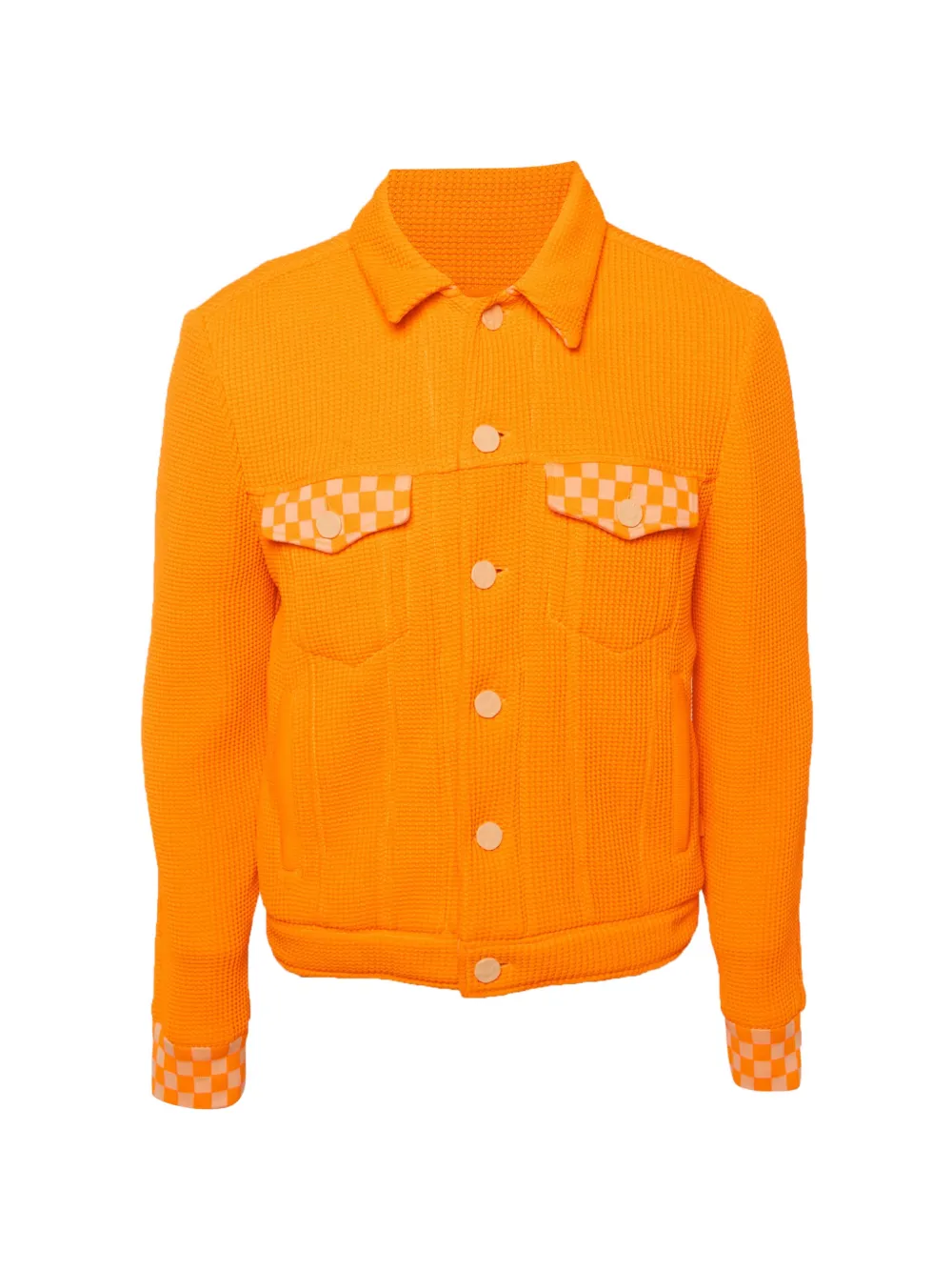 Louis Vuitton Pre-Owned rib knit trucker jacket - Arancione