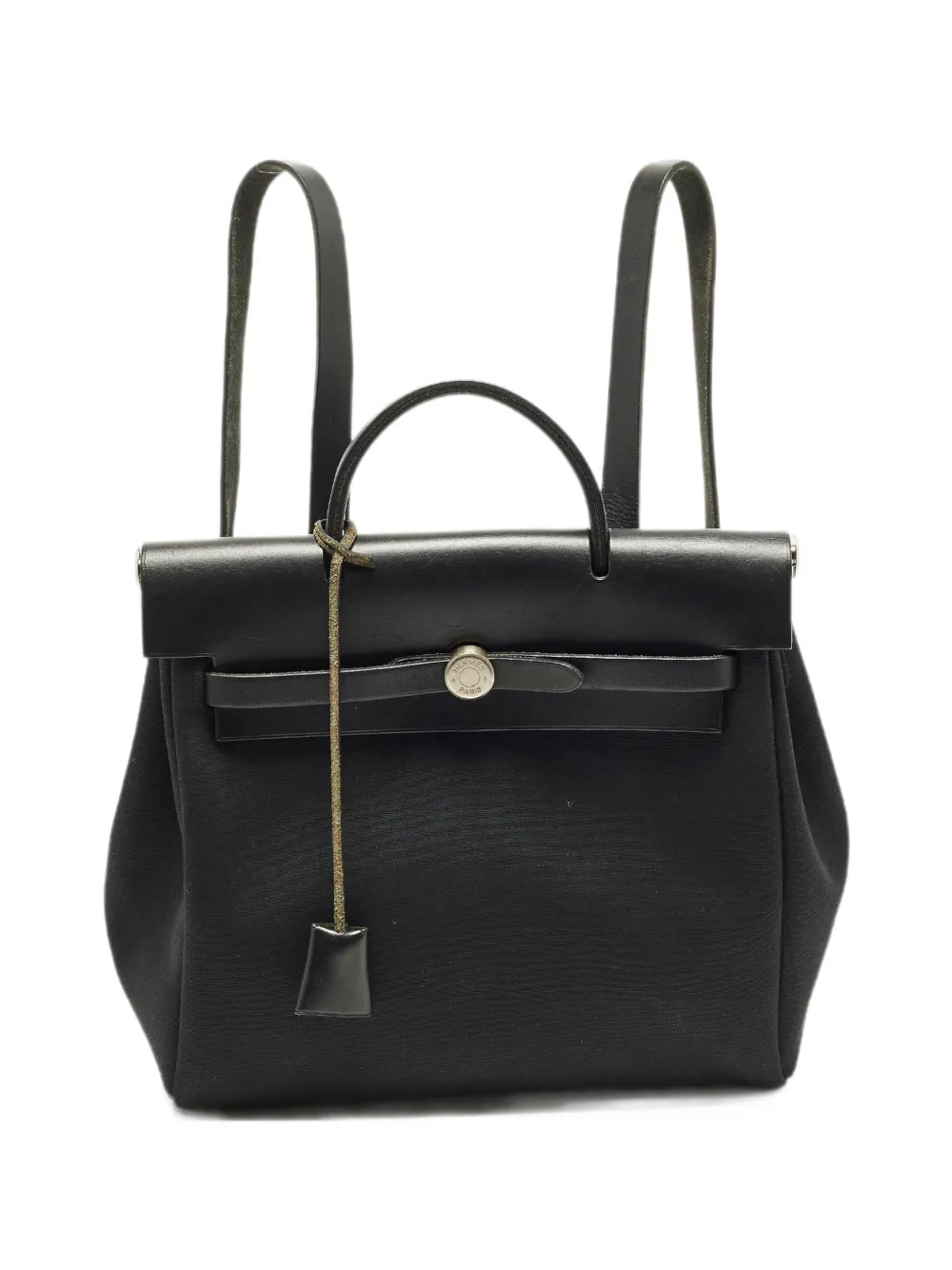 Hermès Pre-Owned 2000 Herbag leather-trim backpack - Nero