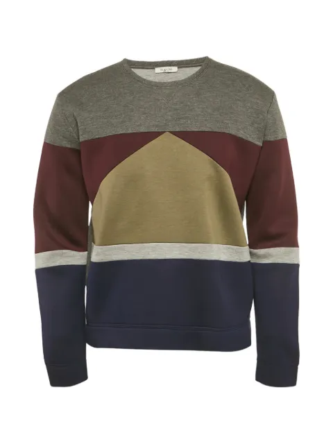 Valentino Garavani Pre-Owned sudadera con cuello redondo y paneles