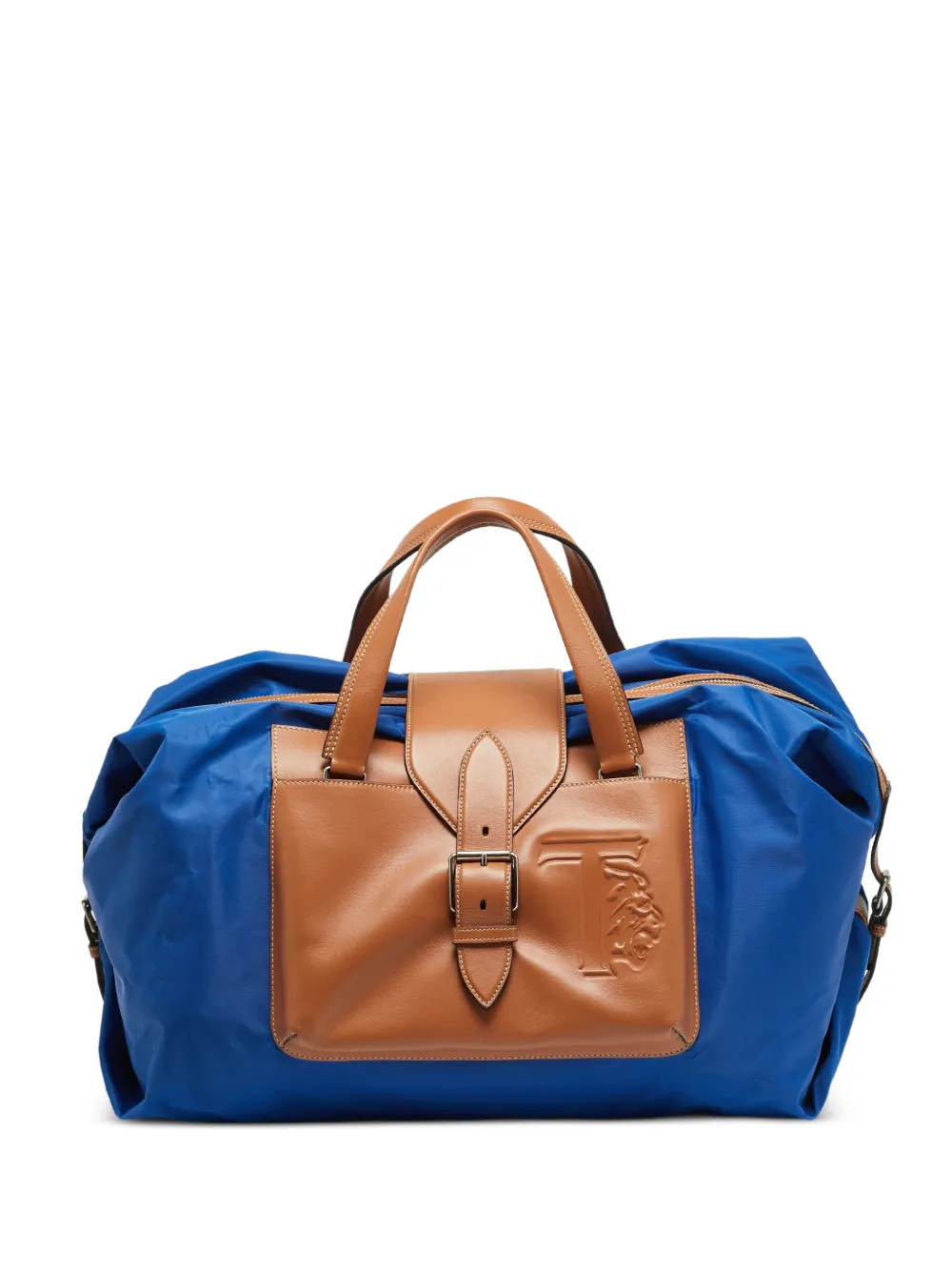 Tod's Vintage leather-trim duffle bag - Blau