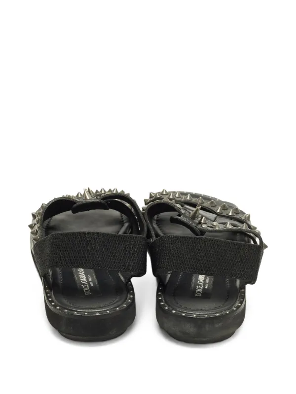 DOLCE&GABBANA クロスストラップ サンダル ブラック　40 Dolce & Gabbana Pre-Owned クロスストラップ サンダル | ブラック