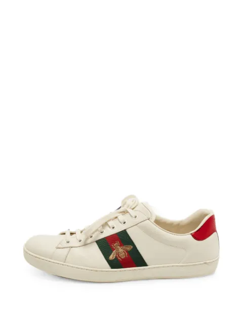 Gucci Pre-Owned Ace bee embroidered low top sneakers
