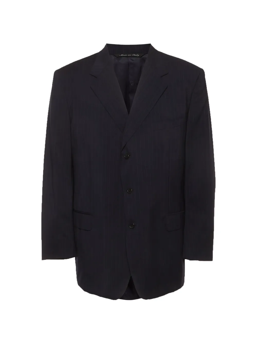 Pre-owned Lanvin Pinstripe Single-breasted Blazer In Blue
