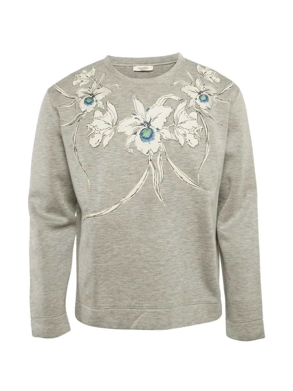 Valentino Garavani Pre-Owned floral-print sweatshirt - Grigio