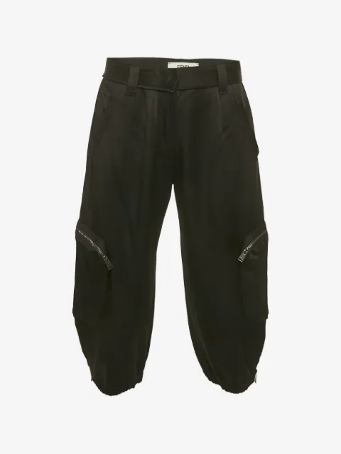 Fendi Pre-Owned pantalon en satin à poches cargo et détail zippé