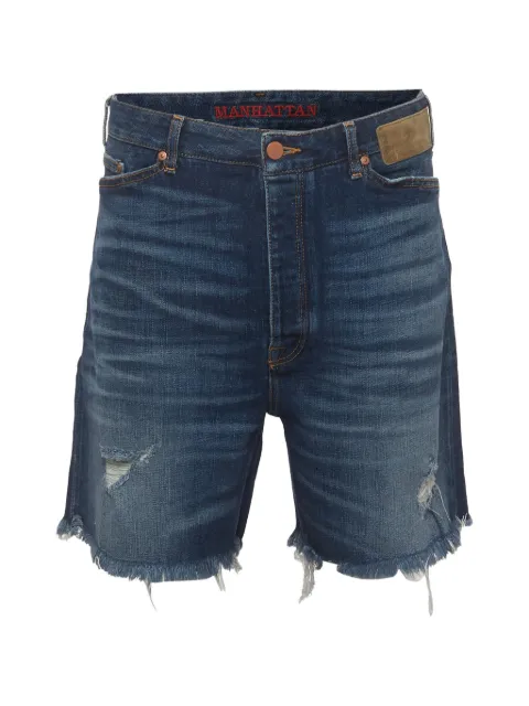 Palm Angels distressed denim shorts