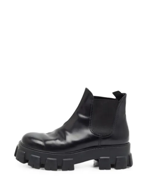 Prada Pre-Owned Monolith lug-sole chelsea boots