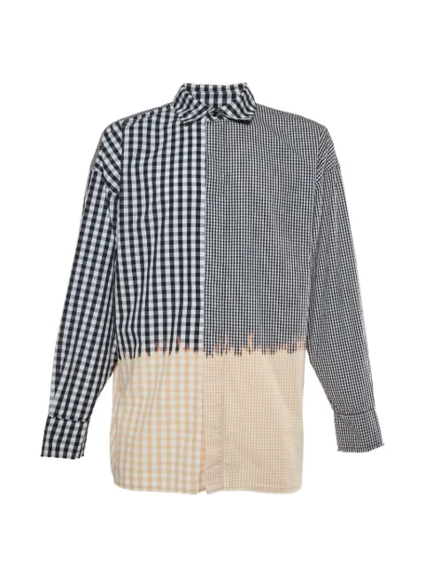 Palm Angels check-print logo-print shirt