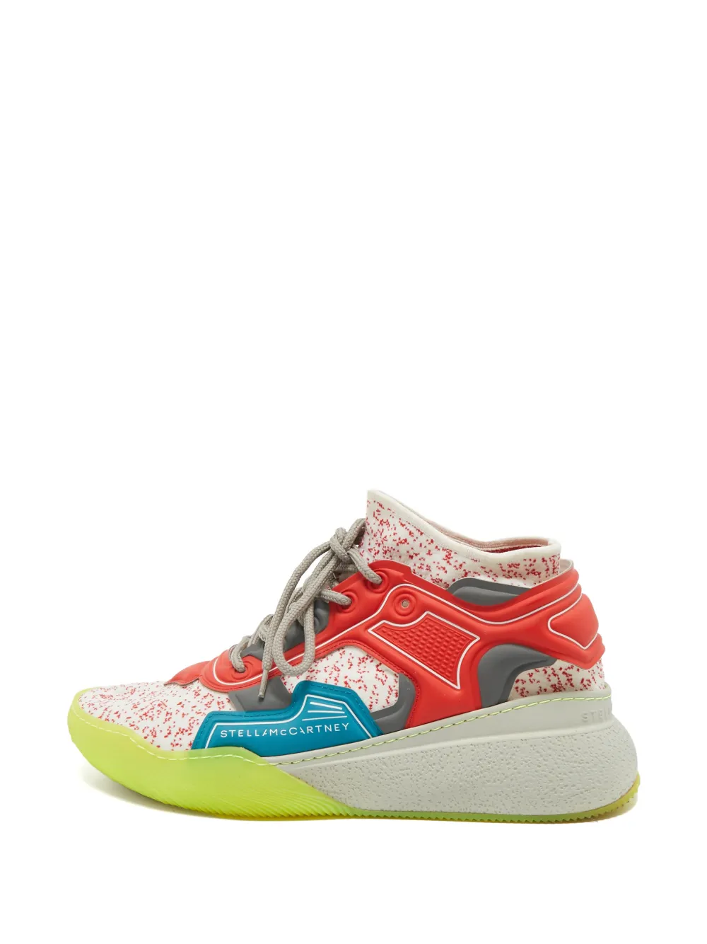 Stella McCartney Pre-Owned speckled knit sneakers - Bianco