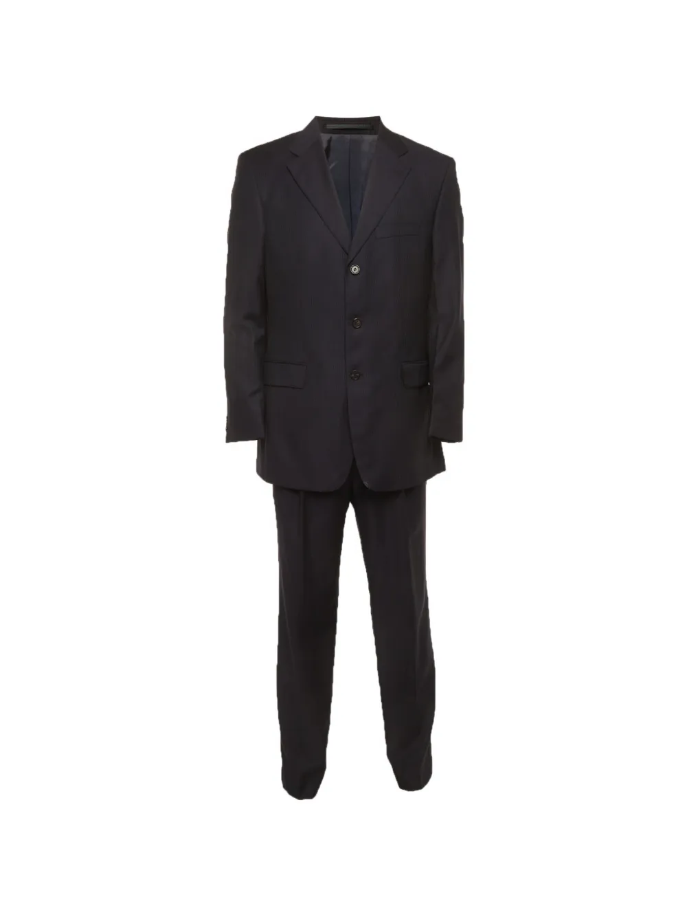 Pre-owned Boss Green Hugo Boss Pinstripe-print Wool Suit In Blue