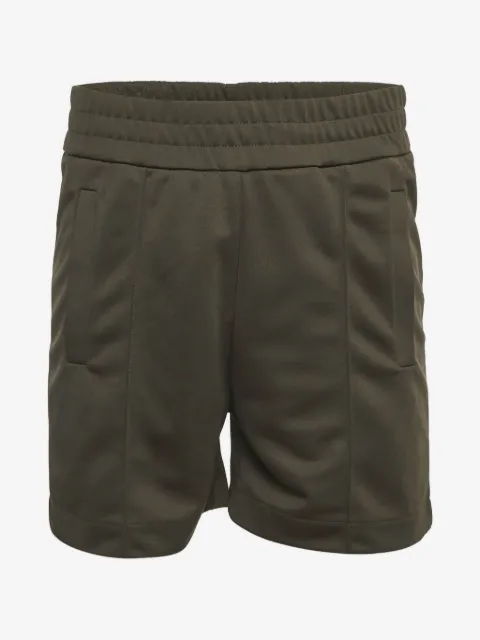 Palm Angels logo curved-hem shorts