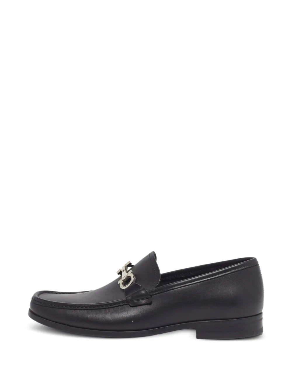 Ferragamo Pre-Owned Gancini leather loafers - Nero