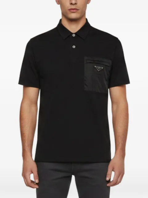 Prada Pre-Owned polo Re-Nylon con bolsillo de parche