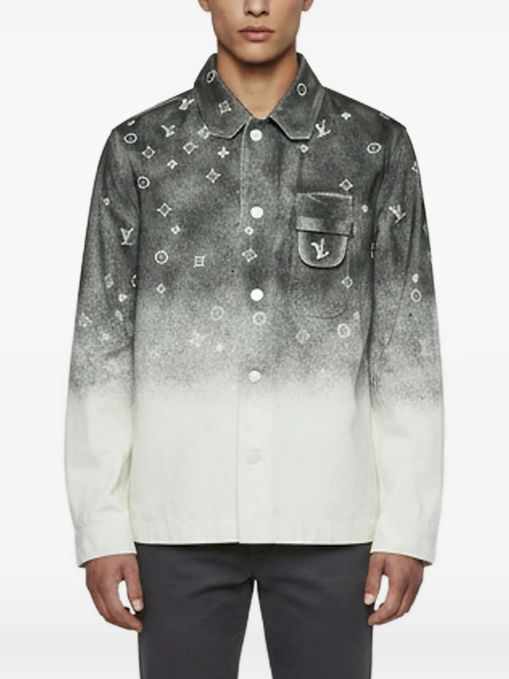 Louis Vuitton Pre-Owned Monogram denim jacket - Grigio