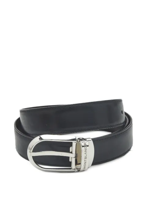 Montblanc reversible buckle leather belt