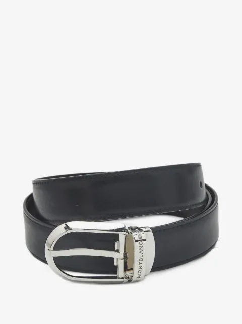 Montblanc reversible buckle leather belt