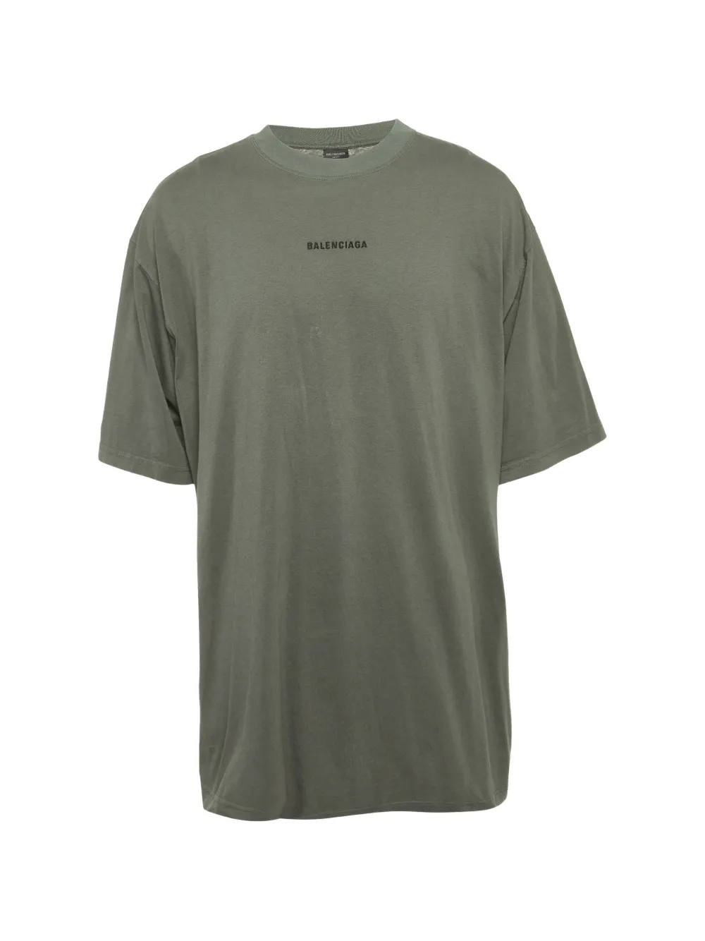 Balenciaga Pre-Owned logo-embroidered T-shirt - Grigio
