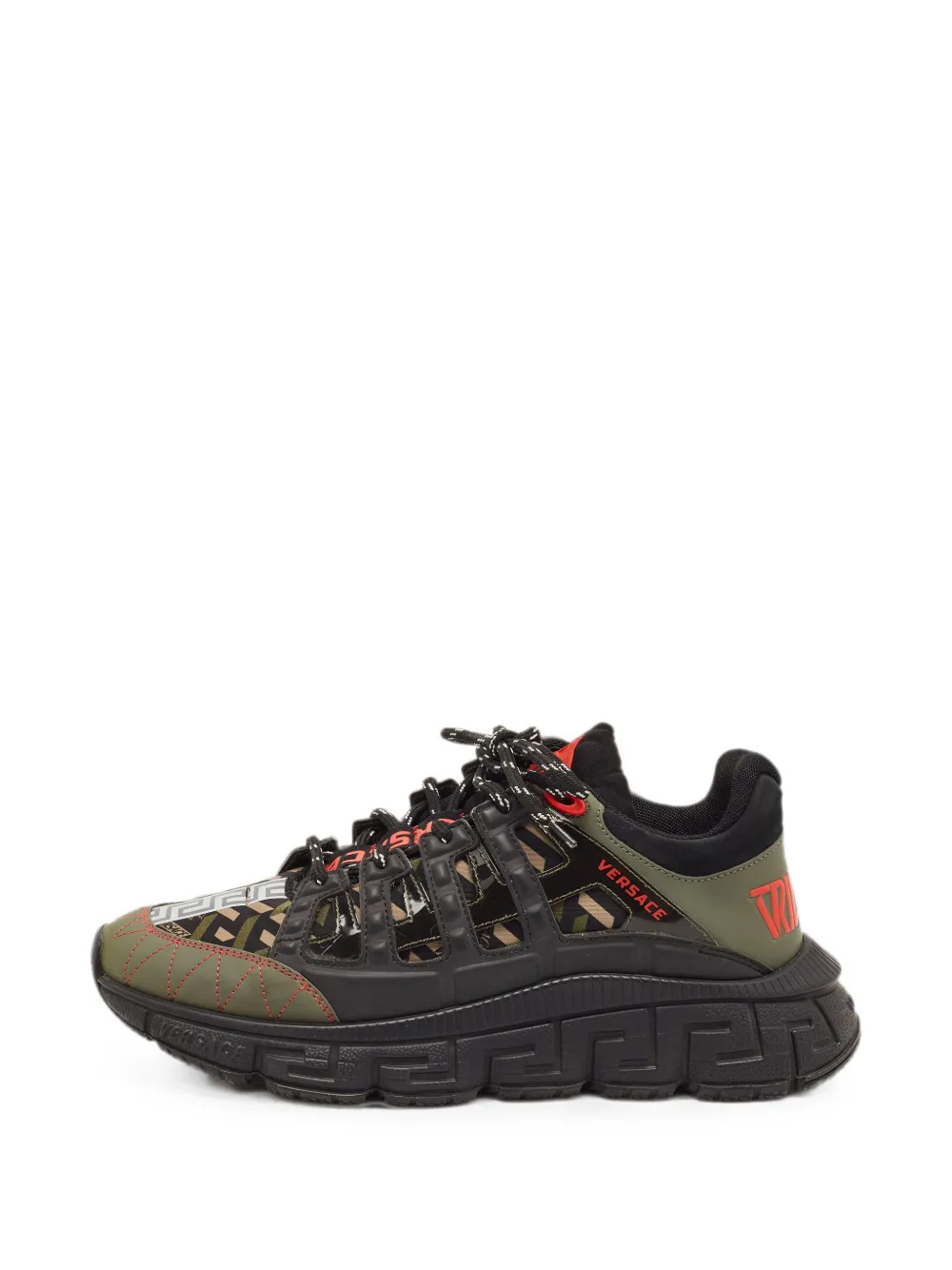 Versace Pre-Owned Trigreca panelled sneakers - Schwarz
