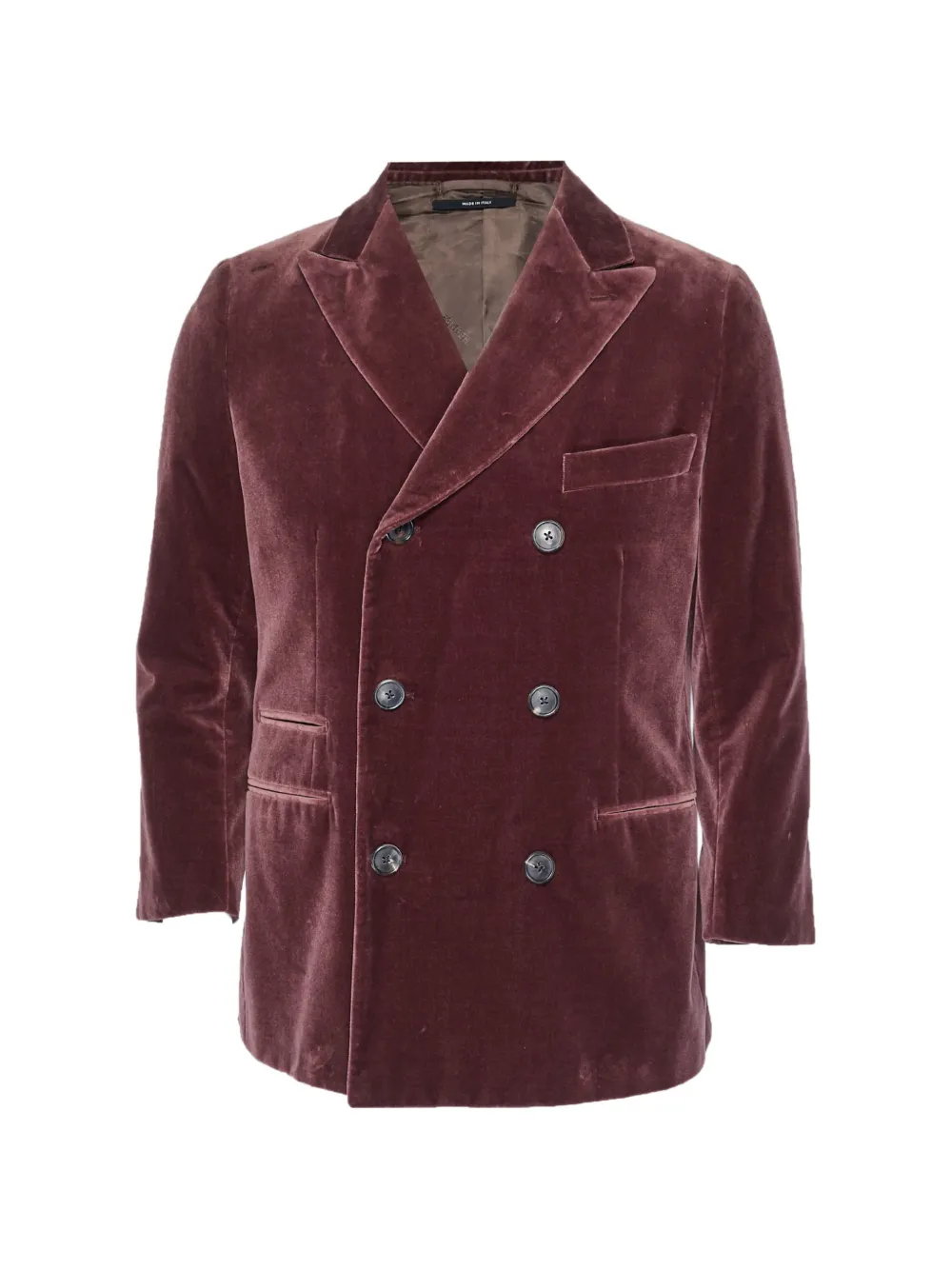 Hermès Pre-Owned double-breasted velvet blazer - Rosso
