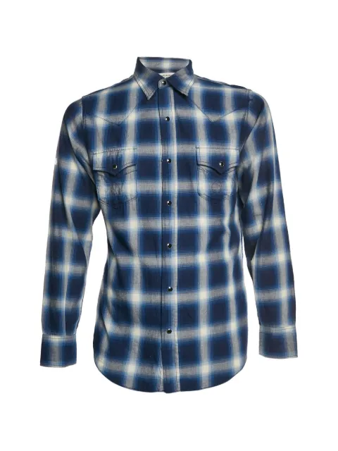 Saint Laurent Pre-Owned plaid-pattern cotton shirt
