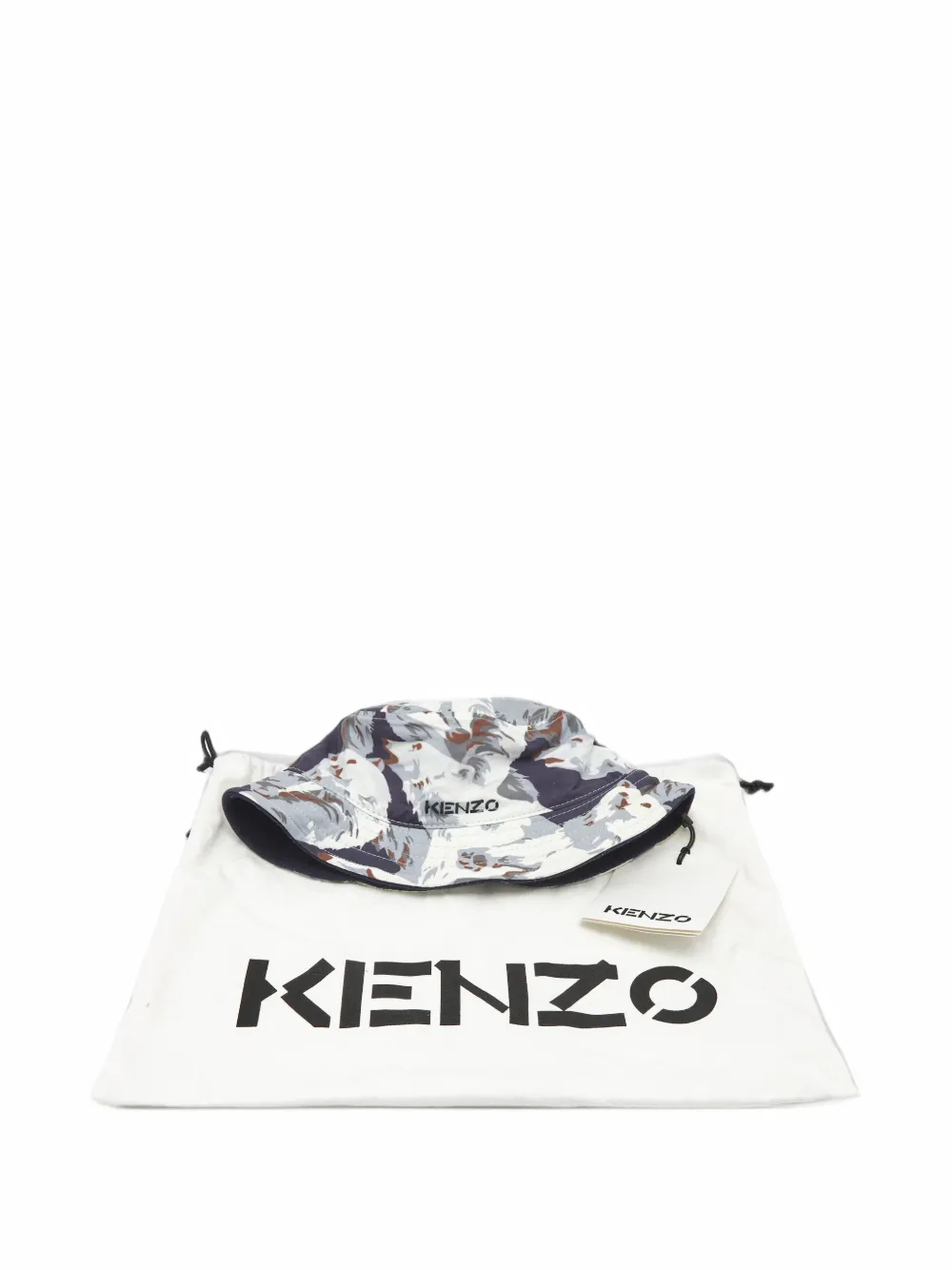 Kenzo Pre-Owned Polar Bear reversible bucket hat - Bianco
