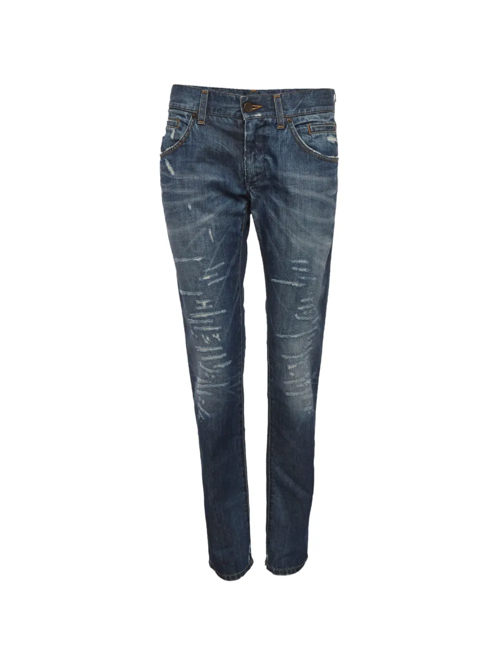 Dolce & Gabbana Pre-Owned distressed slim-fit jeans - Blu