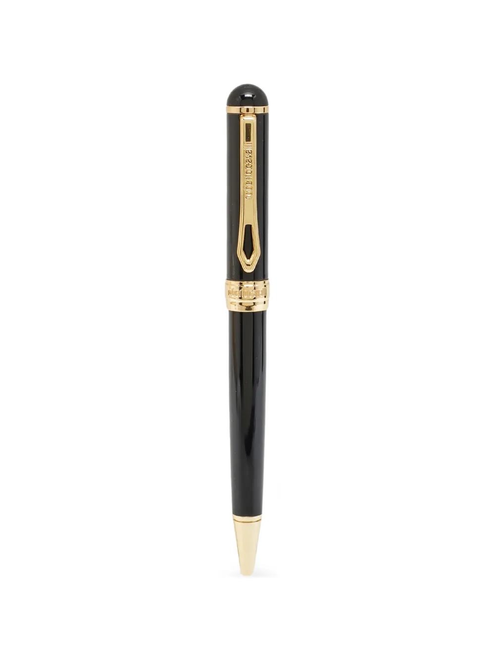 Roberto Cavalli Vintage logo-engraved resin ballpoint pen - Schwarz