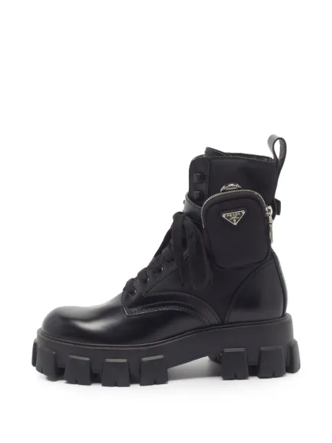 Prada Pre-Owned Monolith pouch combat boots