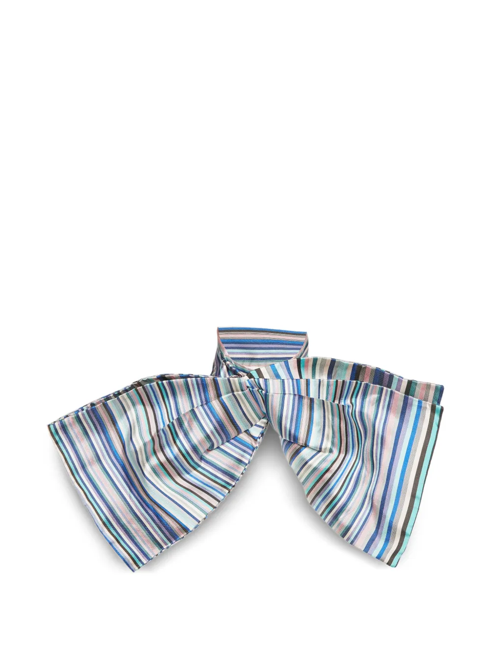Christian Dior Pre-Owned striped twist bow tie - Blu