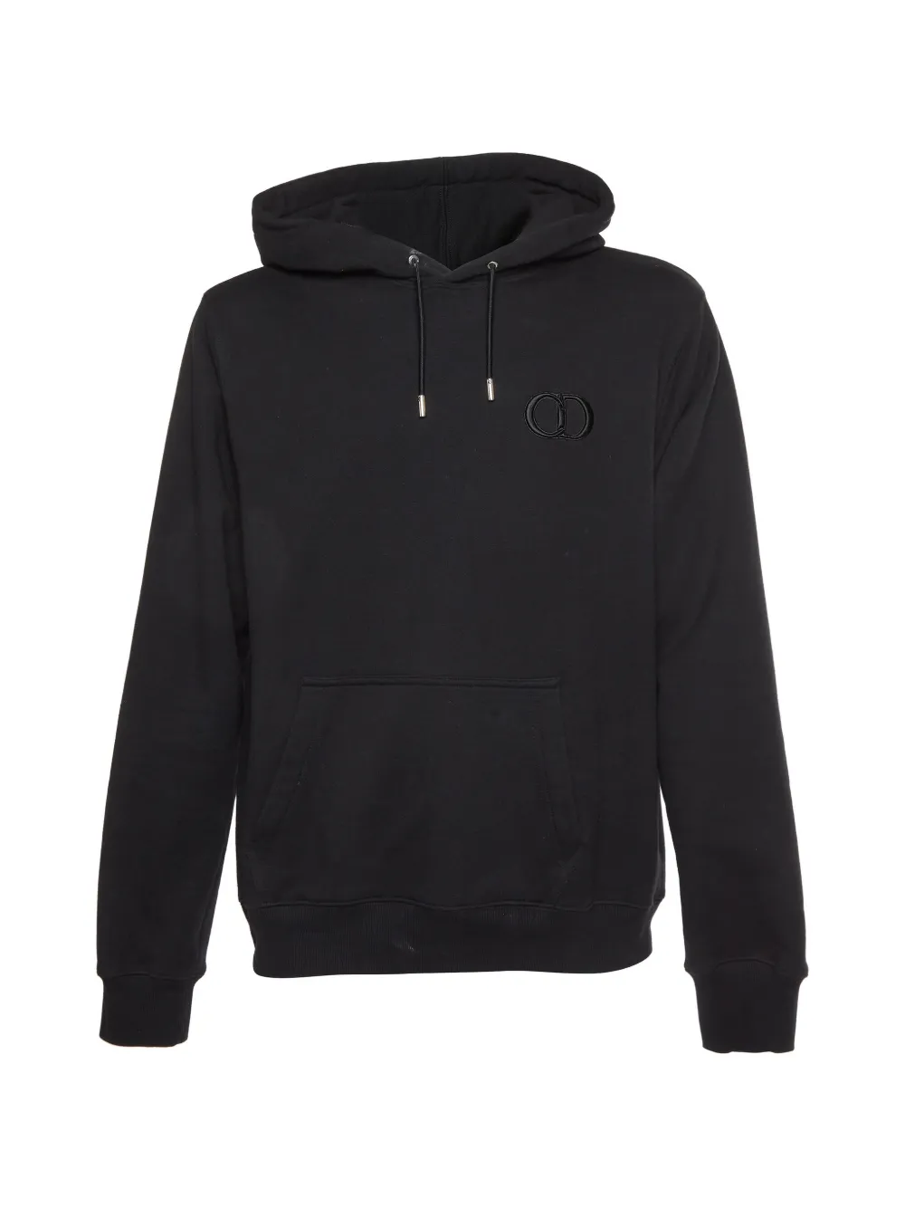 Christian Dior Pre-Owned logo-embroidered hoodie - Black