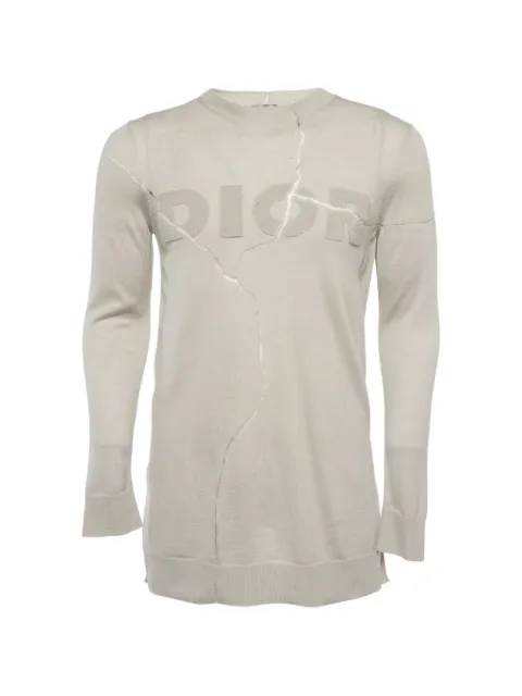Christian Dior Pre-Owned logo asymmetric sweater