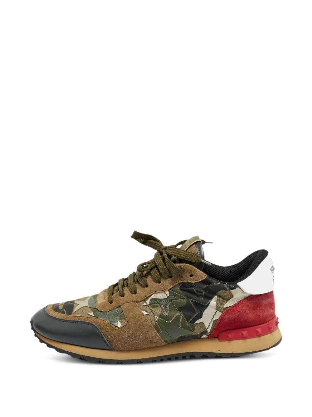 Valentino Garavani Pre-Owned Rockrunner lace-up sneakers - Marrone