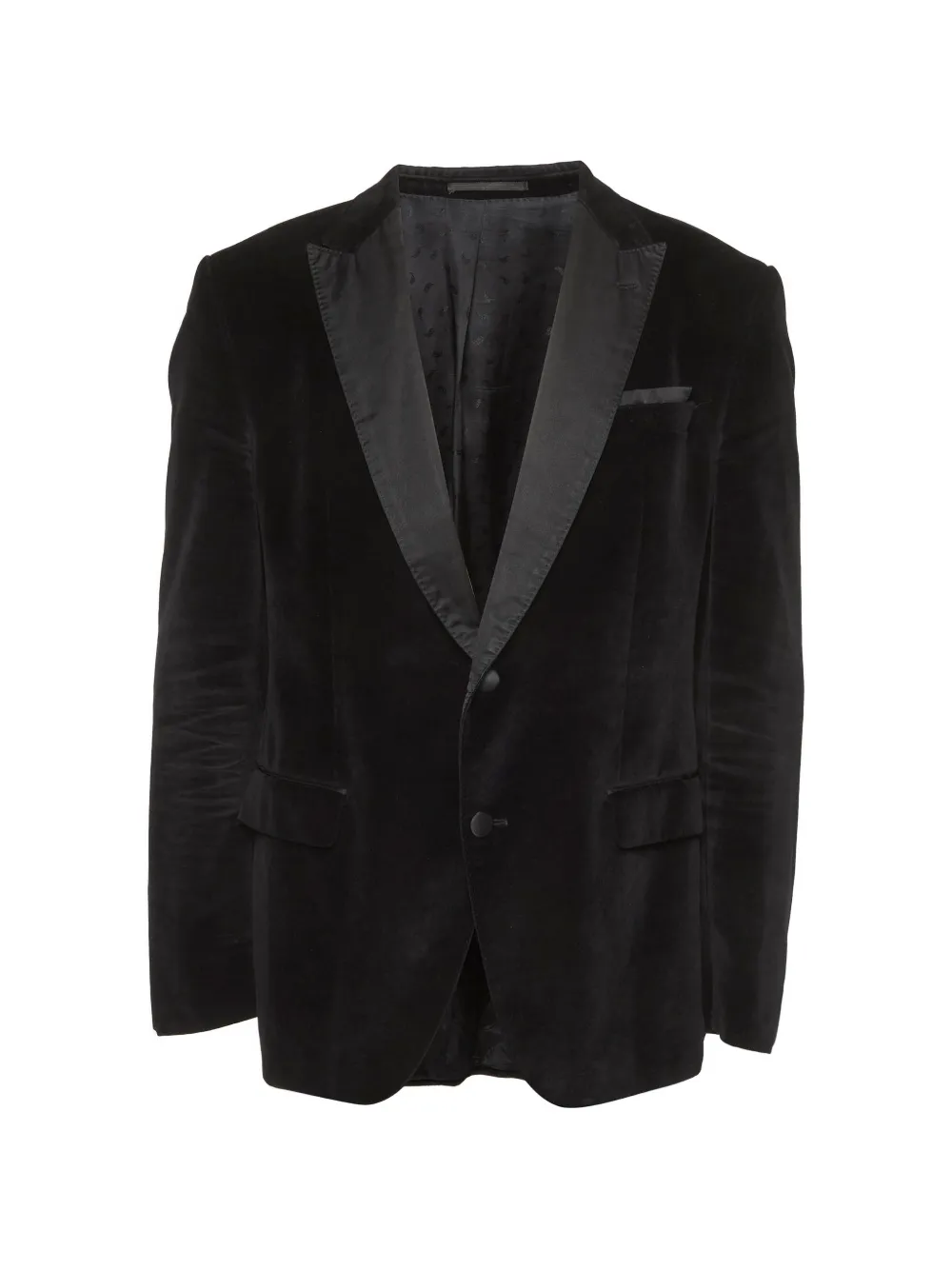BOSS GREEN HUGO BOSS velvet single-breasted blazer - Nero