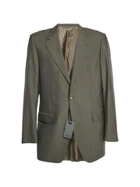 Balmain Pre-Owned stripe-pattern single-breasted blazer