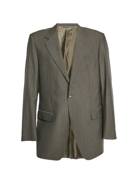 Balmain Pre-Owned stripe-pattern single-breasted blazer